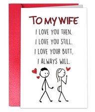 TQDaiker Lovely Valentines Day Card for Wife, Naughty Vday greeting Card254