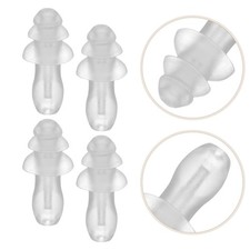 30Pairs Clear Silicone Ear Plugs Noise Cancelling Earplugs for Concerts and Work