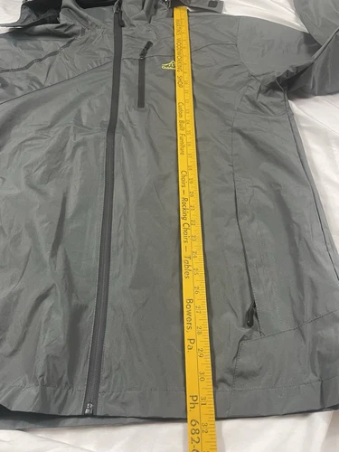 Chaqueta cortavientos gris WEI-TEX impermeable deportes al aire libre talla grande - Imagen 15 de 15