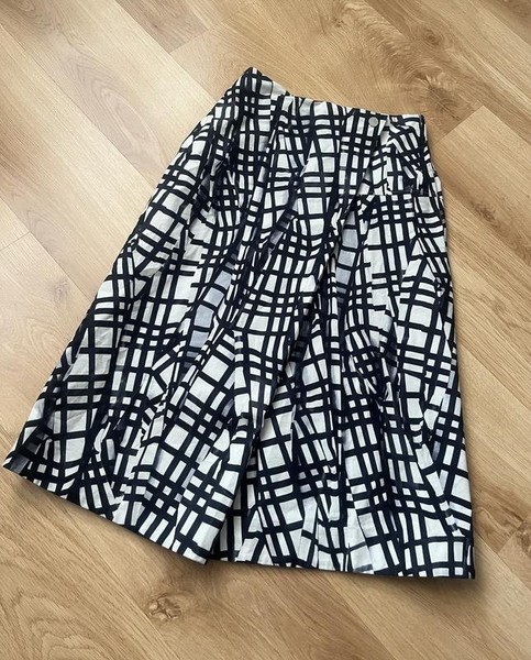Women COS Skirt Black Cotton S
