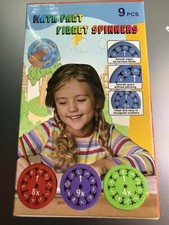 9pcs Math Facts Fidget Spinners Multiplication Game Educational Toy