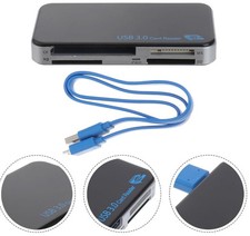 USB 3.0 Memory Card Reader Adapter 5GBPS Fit CF/TF/SD/Micro SD/XD/M2/MS Card