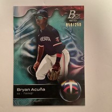 2023 Bowman Platinum Bryan Acuna #TOP-86 Aqua Ice Foil /250 RC