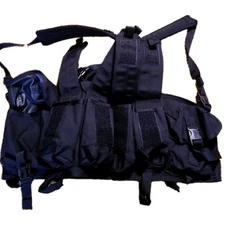 Blackhawk Commando Chest Rig Black Old Gen 6 Pocket Ammo Tactical Bag Excellent 