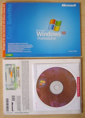 Windows XP Professional mit integriertem SP1a   Hologramm CD + Key + Handbuch