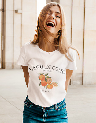Lago Di Como Print, Comer See Shirt, Comersee TShirt, Italien Shirt  - Size M