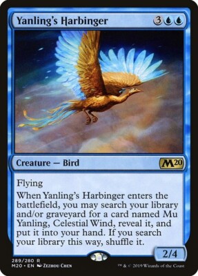 MTG RARE REGULAR (M20) Core 2020 - YANLING'S HARBINGER 289/280 - LIGHT PLAY