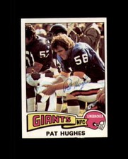 Pat Hughes Hand Signed 1975 Topps New York Giants Autograph