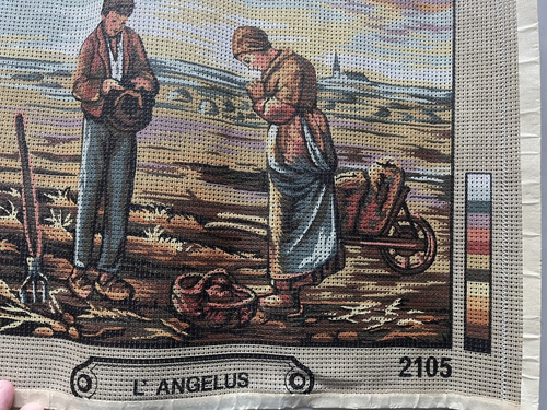 Creations Margot de Paris L'ANGELUS #2105 Vintage Needlepoint Canvas France - Picture 4 of 5