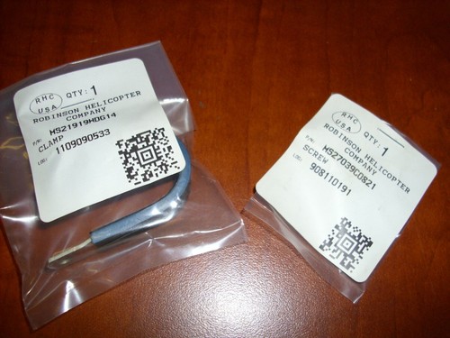 Robinson Helicopter Clamps and Screw B277-4 MS21919WDG14 MS27039C0821 - Picture 3 of 5
