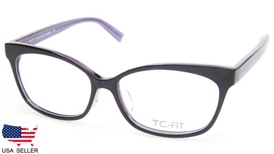 NEW TC-FIT PARIS C.1 BLACK /PURPLE EYEGLASSES GLASSES FRAME 55-15-140 B37mm