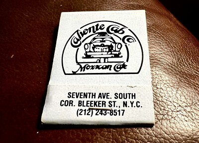 Caliente Cab Co., New York City, Full Unstruck Matchbook - Blue