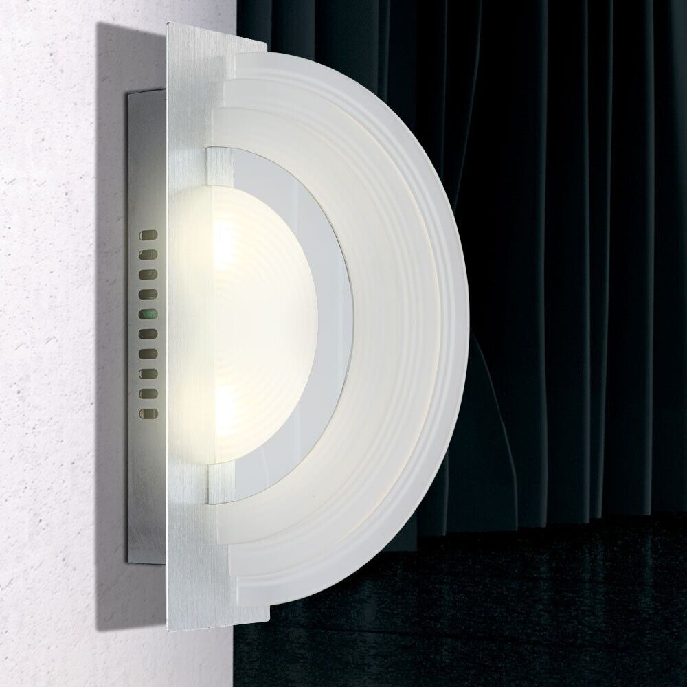 LED Design Wand Spot Lampe Leuchte ALU Glas Wohn Ess Zimmer Flur Big Light  | eBay
