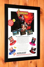 1994 Castlevania III Dracula's Curse Bloodlines SNES Vintage Poster / Ad Framed