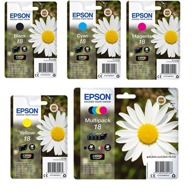 Original Tinte Patronen Drucker Epson 18 Gänseblümchen XP102 XP202 T1801-05  1801 | eBay