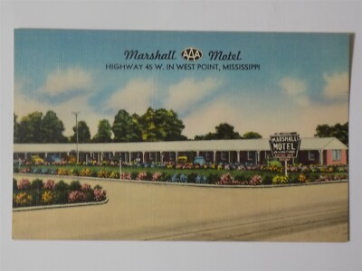 West Point, Mississippi MS ~ Marshall Motel 1940s