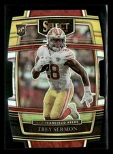Trey Sermon 2021 Panini Select #68 Black and Gold Prizm Die Cut