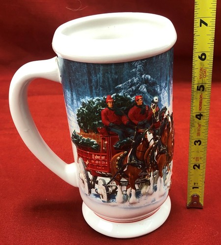 Bud Budweiser Crystal Clear Beer Mug Glass Cup Flute King of Beers - Picture 4 of 8
