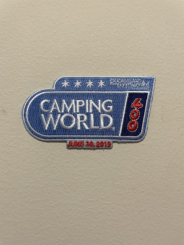 CAMPING WORLD 2019 CHICAGOLAND 400 vintage racing sew-on patch