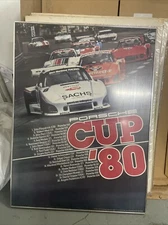 Porsche Cup 80' Original 1980 Vintage German Strenger Promotional Poster