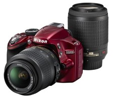 Nikon D3200 Double Zoom Kit Red