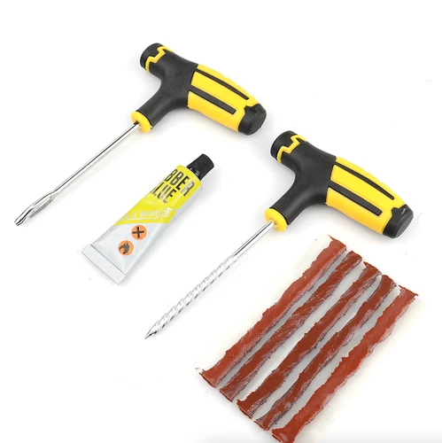 68pc Tire Repair Kit DIY Flat Tire Fix Car Truck Motorcycle Plug Patch Home Shop - Picture 3 of 17
