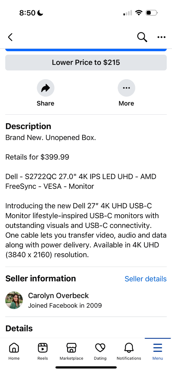 Dell S2722QC 27 inch 4K UHD Monitor - Platinum Silver Dell S2722QC 27 inch 4K UHD Monitor - Platinum Silver