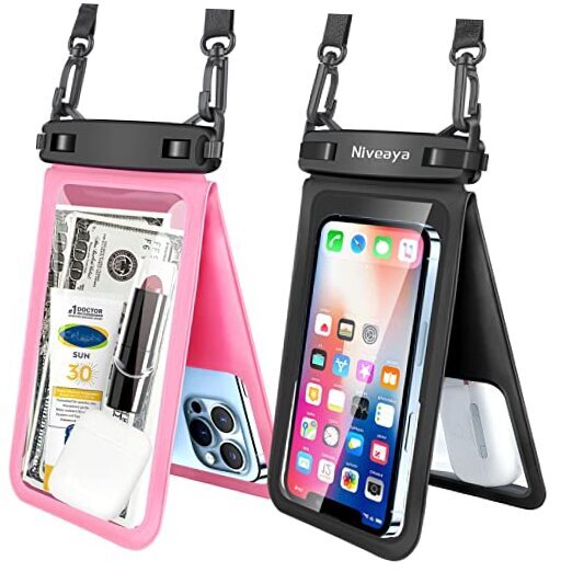 Double Space Waterproof Phone Pouch - 2 Pack, Medium 8.3