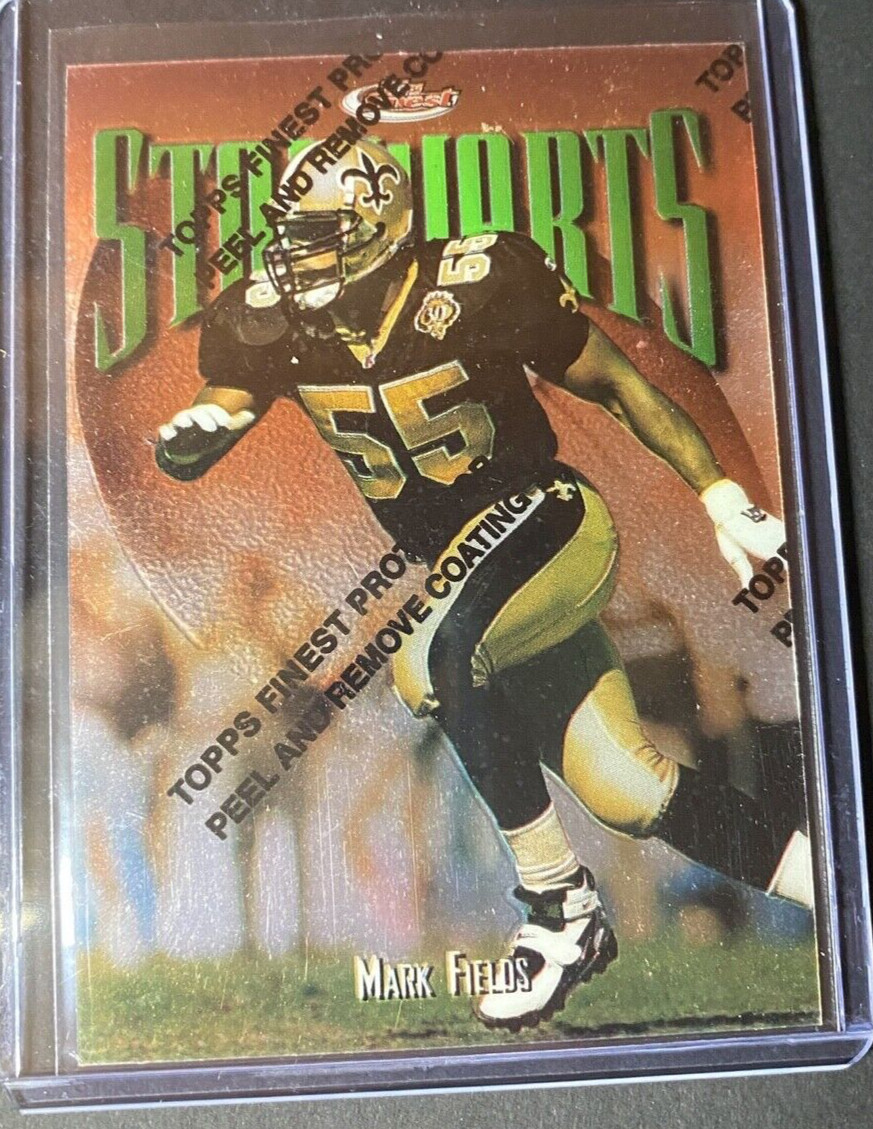1997 Finest Football Refractor #196 Mark Fields  New Orleans Saints NFL