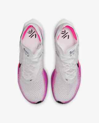 Nike ZoomX Vaporfly 3 Next% Road Racing Shoes - White/ Vivid Grape