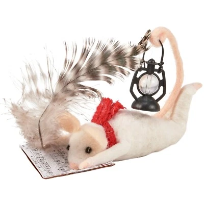 Primitives by Kathy Felt Christmas List Mouse Critter Holiday Ornament Gift