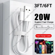 USB Charger Charge 3/6FT Cable For Apple iPod iPad iPhone 6 7 8 X XR 11 12 13 14