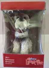 2011 Pet Smart Luv A Pet Schnauzer Dog Gift Box Christmas Tree Ornament 3.5"