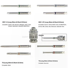 Implant Abutments Latch Screwdrivers for 3I Hex Drivers Stainless Long Short