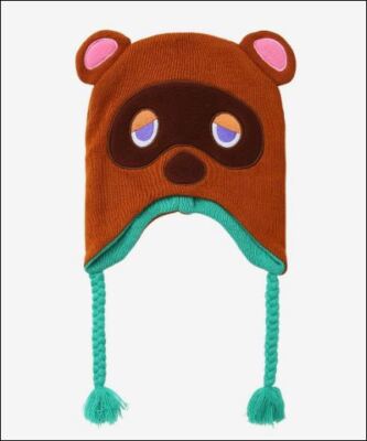 Animal Crossing Tom Nook Tassel Beanie new with tags