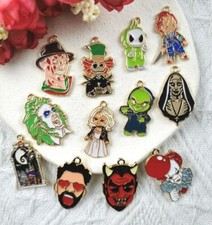 120pcs Halloween terror Anime cartoon mix Metal Charm Pendant DIY Jewelry Making