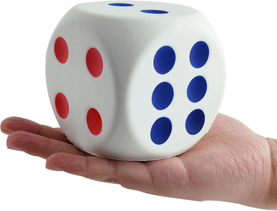 Large Dice Stress Ball, 3.1 Inches Foam Dice Squishies Toys for Kids Board Game,