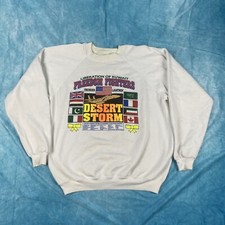 Vintage Operation Desert Storm White Crewneck Sweatshirt Men’s Size XL USA Made