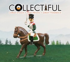 LEAD FIGURE - NAPOLEONIC SOLDIER ON HORSE - ON BASE    633