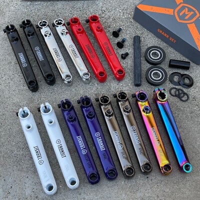 MISSION TRANSIT V2 CRANK 3 PIECE BMX CHROMOLY CRANKS + AMERICAN