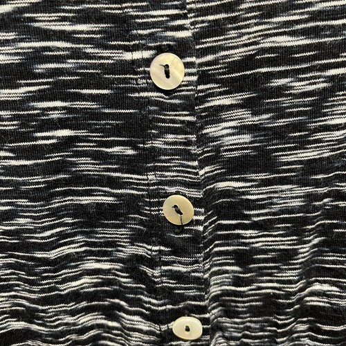 Alembika Size 6 Melange 3/4 Sleeve Button Down Cardigan Sweater Heather Black - Picture 4 of 5