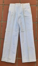 Pantalon à Pont Blanc ancien T38 type 1940 MARINE NATIONALE Coton Marin ORIGINAL
