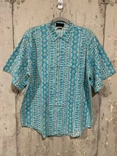Vintage 90s Fast Breakers USA Oversized Retro Geometric Button Up Shirt Mens M