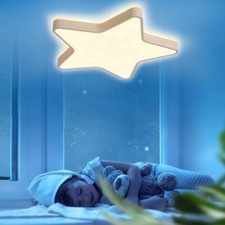 LED Decken Lampe Kinder Zimmer Fernbedienung Stern Design Leuchte DIMMBAR NEU