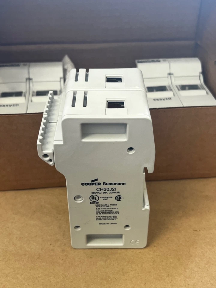 Portafusibles Eaton Bussmann Serie CH30J2I 2 Polos 30A Clase J (Cantidad 3) *NUEVO* Foto 4 de 4