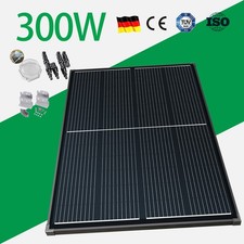 300W 12V Mono Black Solar Panel Kit With Mounting Brackets Caravan Campervan UK