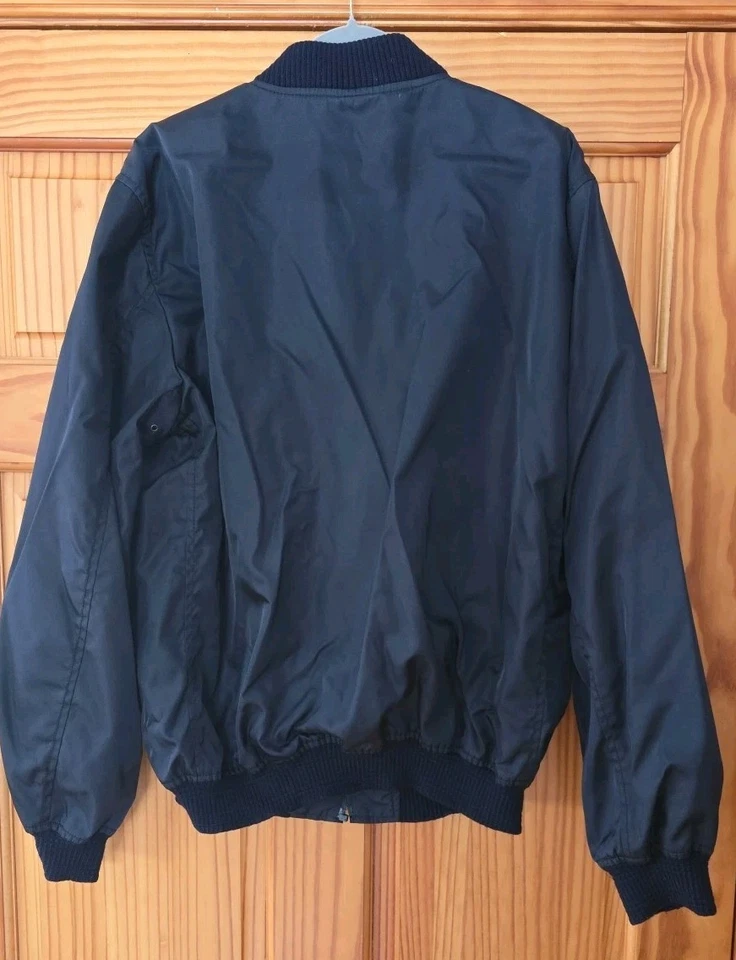 Men's Prada Milano Nylon Bomber Jacket Coat Navy Blue Size 56 US Size 46 - Image 2 of 4