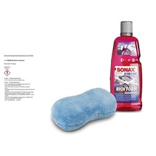 1 L LITER SONAX XTREME RICHFOAM SHAMPOO REINIGUNGSSCHAUM + MICROFASER SCHWAMM