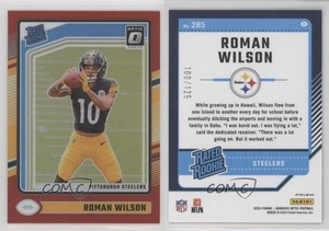 2024 Panini Donruss Optic Rated Red Prizm /125 Roman Wilson #285 Rookie RC