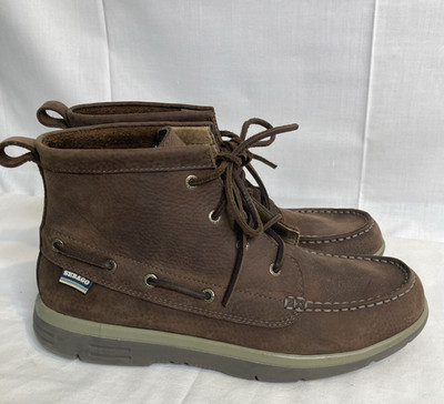Sebago Vanguard Moc Toe Leather Chukka Boots US Mens Size 8 Brown Docksiders